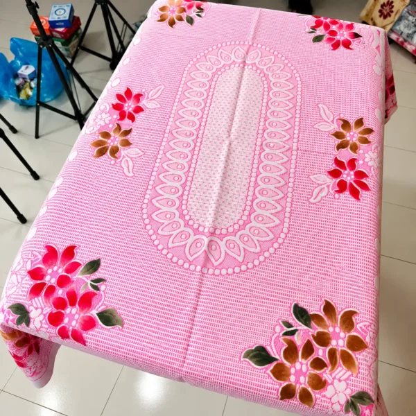Premium Pink Tea Table Cover – Elegant Floral & Decorative Center Design