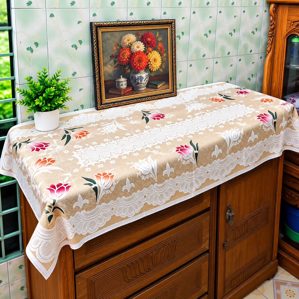 ChatGPT Image Sep 8, 2026, 11_00_17 AM Tulip Desing Waredrobe Cover 72/30 Inch(Colour – Yellow) - Image 1
