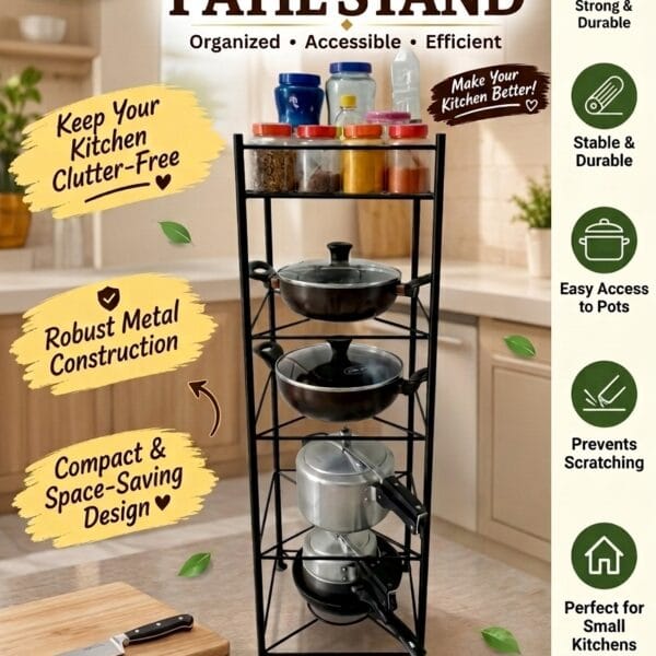 5 Layer Patil Stand For Kitchen Storage